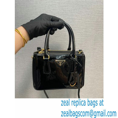 Prada Galleria patent leather mini bag 1BA906 Black 2024