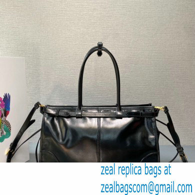 Prada Large leather handbag 1BA433 Black 2024