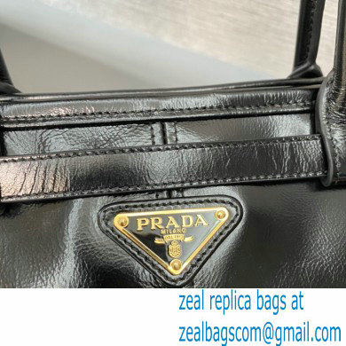 Prada Large leather handbag 1BA433 Black 2024