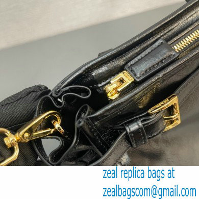 Prada Large leather handbag 1BA439 Black 2024