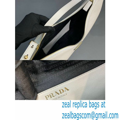 Prada Large leather shoulder bag 1BC212 White 2024