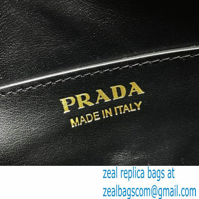 Prada Leather mini shoulder bag 1BH212 Black 2024