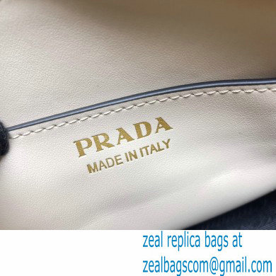 Prada Leather mini shoulder bag 1BH212 White 2024