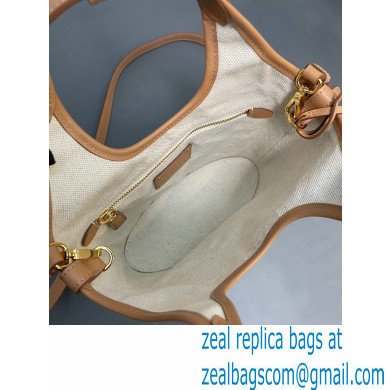 Prada Linen blend and leather mini-buckle bag 1BE074 2024