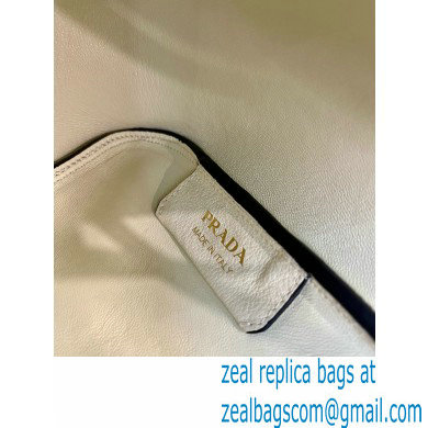 Prada Medium leather handbag 1BA444 WHITE 2024