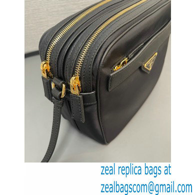 Prada Re-Edition 1978 Re-Nylon and Saffiano leather mini shoulder bag 1BH218 Black 2024