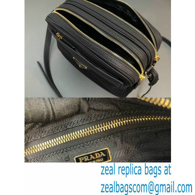 Prada Re-Edition 1978 Re-Nylon and Saffiano leather mini shoulder bag 1BH218 Black 2024