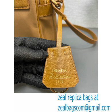 Prada Re-Edition 1978 Re-Nylon and Saffiano leather mini shoulder bag 1BH218 Brown 2024