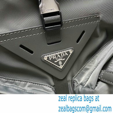 Prada Re-Nylon and leather backpack Bag 2VZ108 Gray 2024