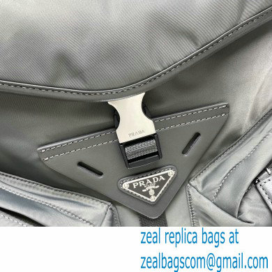 Prada Re-Nylon and leather shoulder Bag 2VD062 Gray 2024