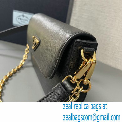 Prada Saffiano leather mini-bag 1BD356 Black 2024