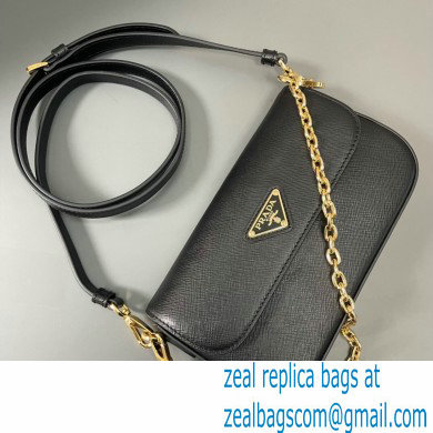 Prada Saffiano leather mini-bag 1BD356 Black 2024