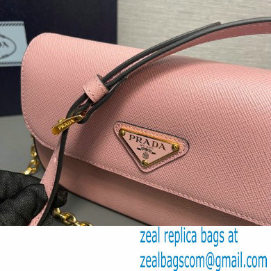 Prada Saffiano leather mini-bag 1BD356 Pink 2024