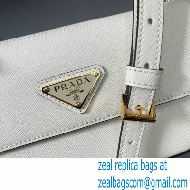 Prada Saffiano leather mini-bag 1BD356 White 2024