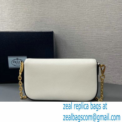 Prada Saffiano leather mini-bag 1BD356 White 2024