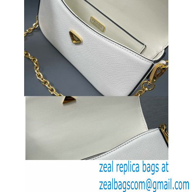 Prada Saffiano leather mini-bag 1BD356 White 2024