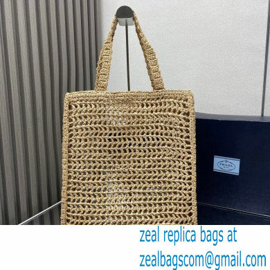 Prada raffia tote bag 1BG393 Beige 2024