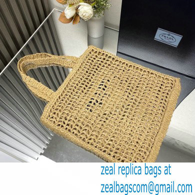 Prada raffia tote bag 1BG393 Beige 2024