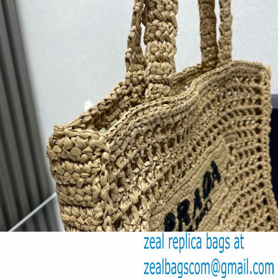 Prada raffia tote bag 1BG393 Beige 2024