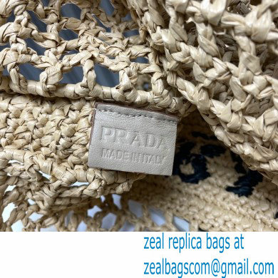 Prada raffia tote bag 1BG393 Beige 2024