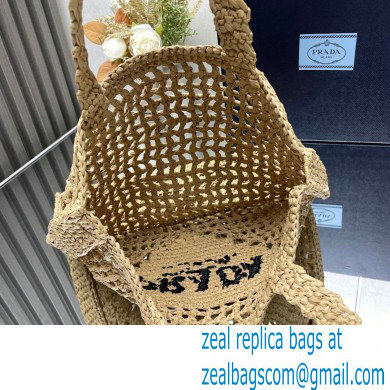 Prada raffia tote bag 1BG393 Beige 2024