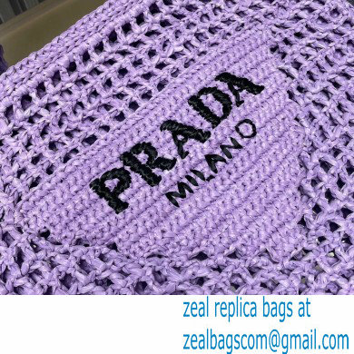 Prada raffia tote bag 1BG393 Lilac 2024