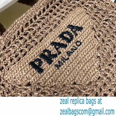 Prada raffia tote bag 1BG393 Nude 2024