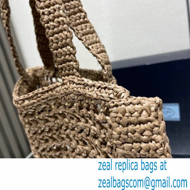 Prada raffia tote bag 1BG393 Nude 2024