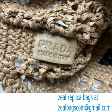 Prada raffia tote bag 1BG393 Nude 2024