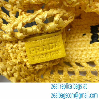 Prada raffia tote bag 1BG393 Yellow 2024