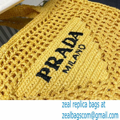 Prada raffia tote bag 1BG393 Yellow 2024