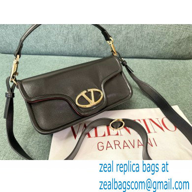 VALENTINO VLOGO 1960 NAPPA LEATHER SHOULDER BAG BLACK 2024