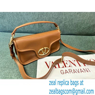 VALENTINO VLOGO 1960 NAPPA LEATHER SHOULDER BAG BROWN 2024