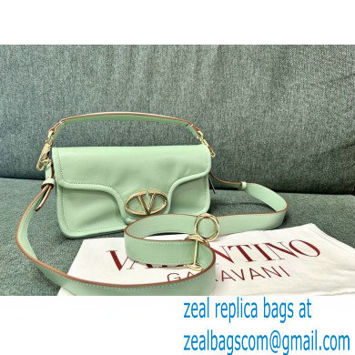 VALENTINO VLOGO 1960 NAPPA LEATHER SHOULDER BAG MINT GREEN 2024