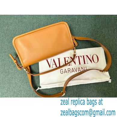 VALENTINO VLOGO 1960 NAPPA LEATHER SHOULDER BAG TAN 2024