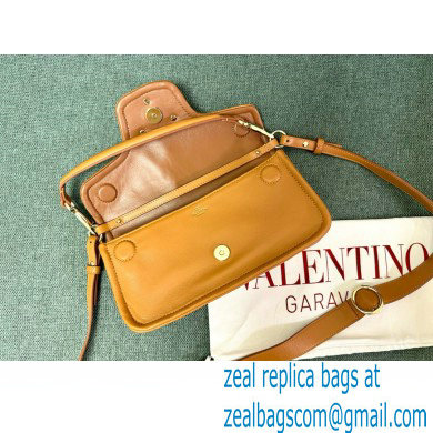 VALENTINO VLOGO 1960 NAPPA LEATHER SHOULDER BAG TAN 2024