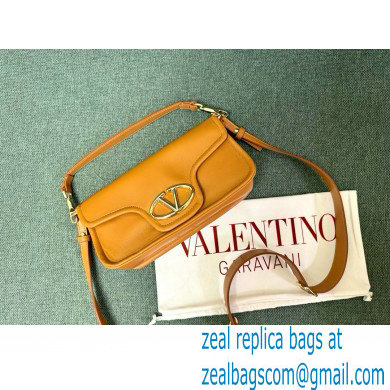 VALENTINO VLOGO 1960 NAPPA LEATHER SHOULDER BAG TAN 2024