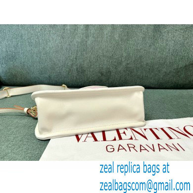 VALENTINO VLOGO 1960 NAPPA LEATHER SHOULDER BAG WHITE 2024