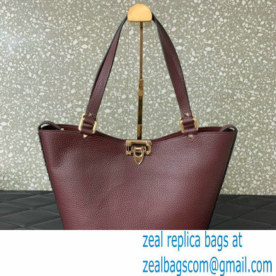 Valentino Garavani Rockstud Leather Tote BURGUNDY 2024