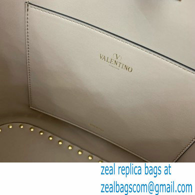 Valentino Garavani Rockstud Leather Tote GRAY 2024