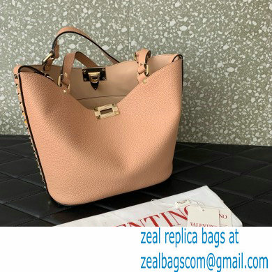 Valentino Garavani Rockstud Leather Tote PINK 2024