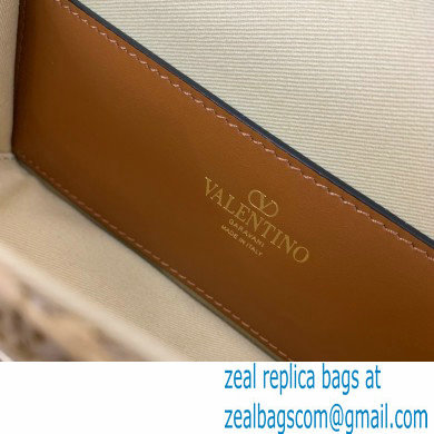 Valentino Garavani Small Loco RAFFIA SHOULDER BAG WITH JEWEL LOGO tan 2024