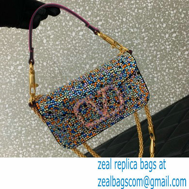 Valentino Garavani Small Loco multicolor Beaded Tote Bag 2024