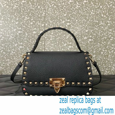 Valentino Garavani Small Rockstud Top Handle Bag black 2024