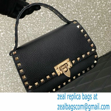 Valentino Garavani Small Rockstud Top Handle Bag black 2024