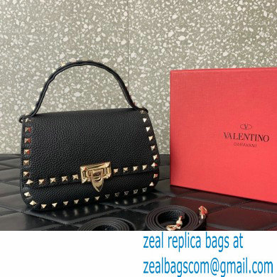 Valentino Garavani Small Rockstud Top Handle Bag black 2024