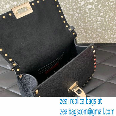 Valentino Garavani Small Rockstud Top Handle Bag black 2024