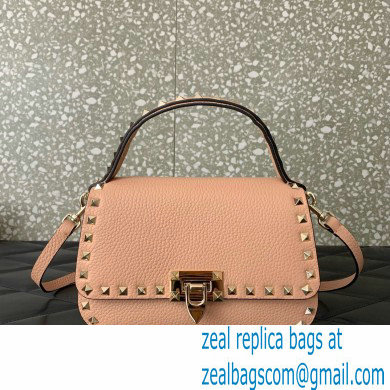 Valentino Garavani Small Rockstud Top Handle Bag nude pink 2024