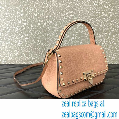 Valentino Garavani Small Rockstud Top Handle Bag nude pink 2024