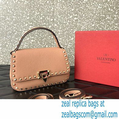 Valentino Garavani Small Rockstud Top Handle Bag nude pink 2024